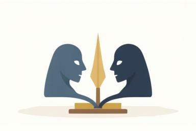 Image abstraite représentant un différend juridique ou un tribunal