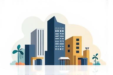 Image abstraite représentant un bâtiment immobilier ou un contrat